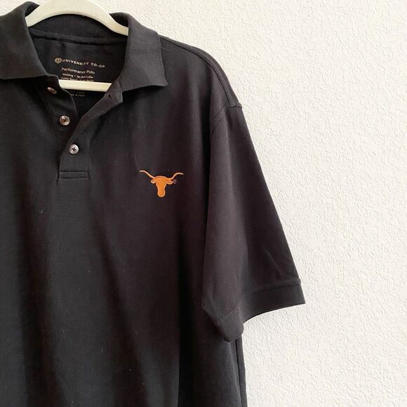 University Co-Op Campus Wear Texas Longhorns Embroidered Polo Shirt Black Small‎ - Picture 3 of 7